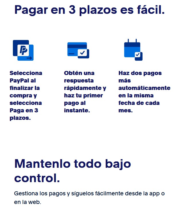 Conoce PayPal Paga en 3 Plazos 